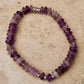 Stretch Amythyst Bracelet with Sterling Silver, Stretch Bracelet, Natural Gemstone Jewelry, Handmade Bracelet