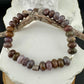 Stretch Seam Agate Gemstone Stretch Bracelet with Sterling Silver, Stretch Bracelet, Natural Gemstone Jewelry, Handmade Bracelet