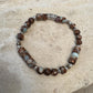 Stretch Impression Jasper Bracelet with Sterling Silver, Stretch Bracelet, Natural Gemstone Jewelry, Handmade Bracelet