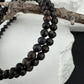 Australian Black Opal Double Wrap Carbon Steel Memory Wire Bracelet, Gemstone Jewelry, Stretch Bracelet