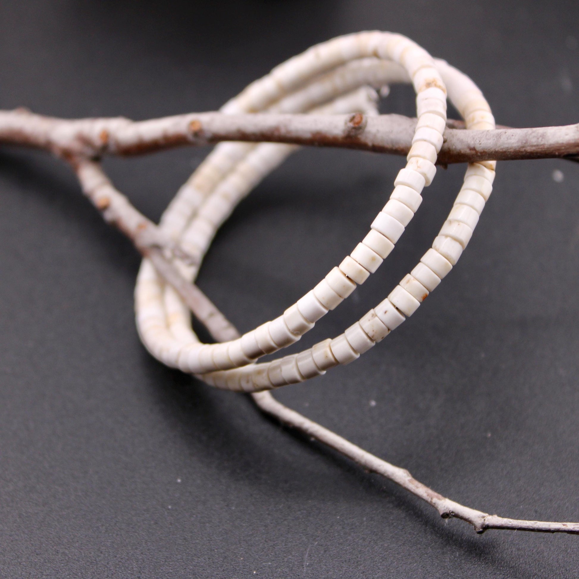 White Turquoise Double Wrap Carbon Steel Memory Wire Bracelet, Gemstone Jewelry, Stretch Bracelet