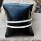 White Turquoise Double Wrap Carbon Steel Memory Wire Bracelet, Gemstone Jewelry, Stretch Bracelet