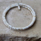 White Turquoise Double Wrap Carbon Steel Memory Wire Bracelet, Gemstone Jewelry, Stretch Bracelet