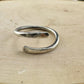 Minimal Style Bypass Coil Ring - Adjustable Thumb Sterling Silver Ring