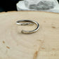 Minimal Style Bypass Coil Ring - Adjustable Thumb Sterling Silver Ring