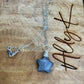Obsidian Gemstone Puffy Star Necklace, Star Pendant, Obsidian Necklace, Gemstone Jewelry, Celestial Necklace, Black Stone