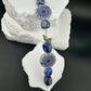 Blue Lapis Gemstone Purse Tassel with Dragonfly and Flower Charms