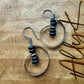 Navajo Pearl Black Onyx Earrings in Sterling Silver | Handcrafted Onyx Jewelry