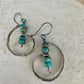 Turquoise Navajo Pearl Sterling Silver Earrings, Handmade Jewelry, Turquoise Jewelry, Gemstone Earrings