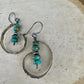 Turquoise Navajo Pearl Sterling Silver Earrings, Handmade Jewelry, Turquoise Jewelry, Gemstone Earrings