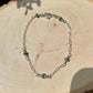 Sterling Silver Cable Chain with Turquoise Spacer Bracelet, Turquoise Jewelry, Unique Gemstone Bracelet