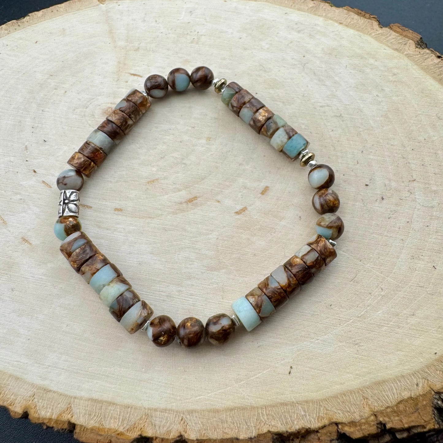 Stretch Impression Jasper Bracelet, Stretch Bracelet, Natural Gemstone Jewelry, Handmade Bracelet