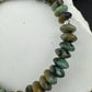 Stretch African Turquoise Sterling Silver Bracelet, Natural Gemstone Jewelry, Handmade Bracelet, Stretch Beaded Bracelet