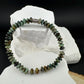 Stretch African Turquoise Sterling Silver Bracelet, Natural Gemstone Jewelry, Handmade Bracelet, Stretch Beaded Bracelet