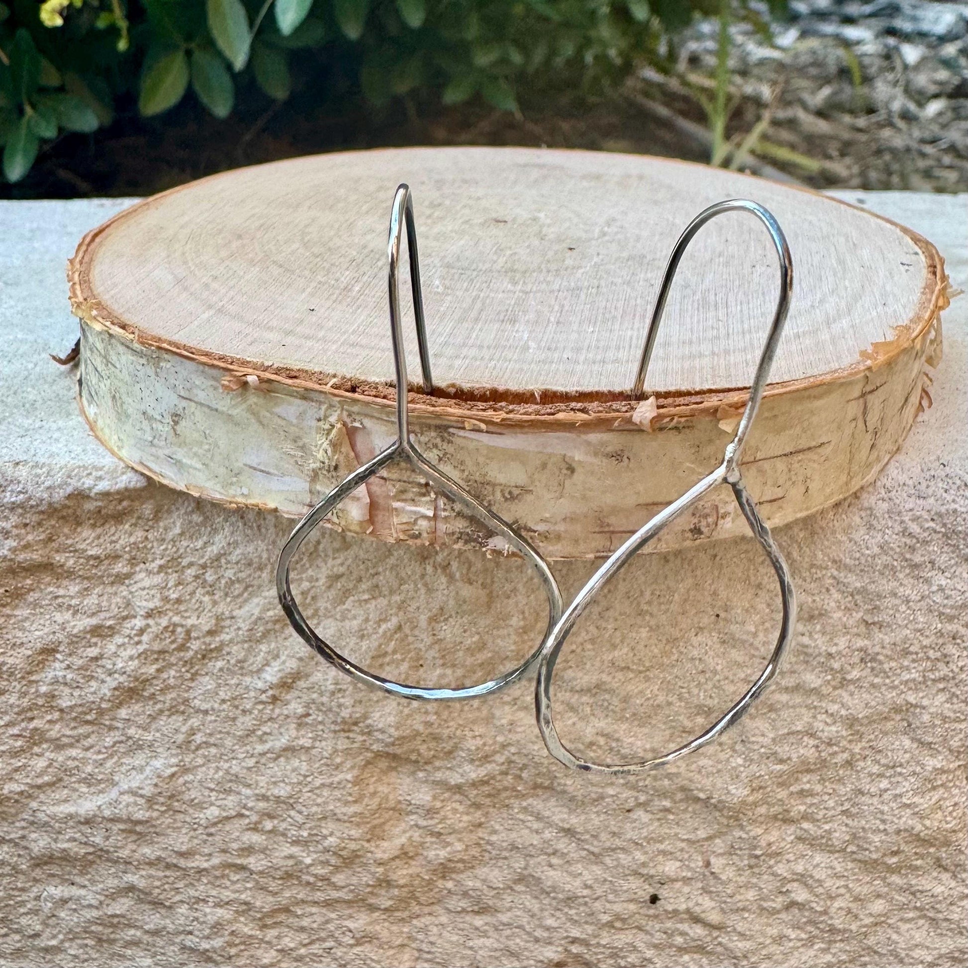 Sterling Silver Earrings, Handcrafted Smooth or Rope Design, Teardrop Sterling Silver Earrings