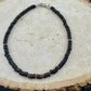 Sterling Silver Coconut Wood Ankle Bracelet, Beach Anklet, Dainty Boho Anklet