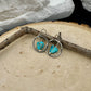 Kingman Turquoise Heart Earrings, Sterling Silver Circles, Turquoise Jewelry