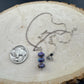 Mohave Purple Turquoise Pendant Necklace, Sterling Silver Necklace, Gemstone Pendant, Beaded Necklace, Gift for Her, Unique Gift