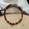 Red Jasper Bracelet – Sterling Silver Heart Charm, Grounding Gemstone Jewelry, Stackable & Handmade
