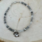 Black Tourmaline Rutilated Quartz Bracelet, Sterling Silver Gemstone Bracelet, Tourmaline Bracelet