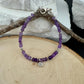 Purple Amethyst Sterling Silver Beaded Bracelet, Gemstone Bracelet