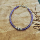 Amethyst Gemstone Beaded Bracelet, Sterling Silver Bracelet
