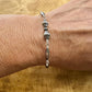 Navajo Pearl Wire Wrapped Bracelet, Sterling Silver Beaded Bracelet, Southwestern Jewelry, Handmade Bracelet