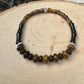 Tiger's Eye and Onyx Stretch Bracelet - Natural Gemstone Jewelry