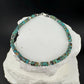 Turquoise Sterling Silver Ankle Bracelet, Sterling Silver Ankle Jewelry, Gemstone Ankle Bracelet