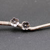 Sterling Silver Flower Stud Earrings • 7mm Dainty Floral Posts