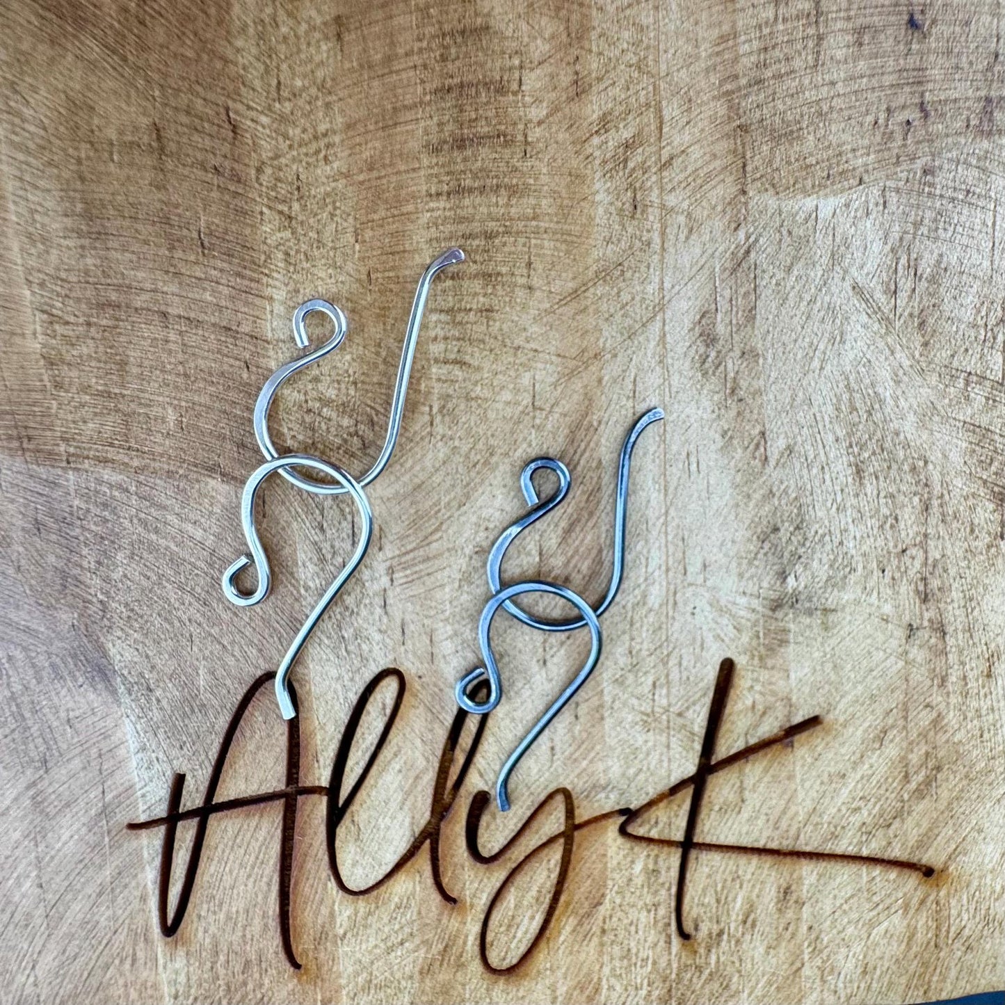 Sophie1 18 Gauge French Hook Sterling Silver Ear Wires, Shiny or Oxidized Finish - Jewelry Supply, 1 inch Drop