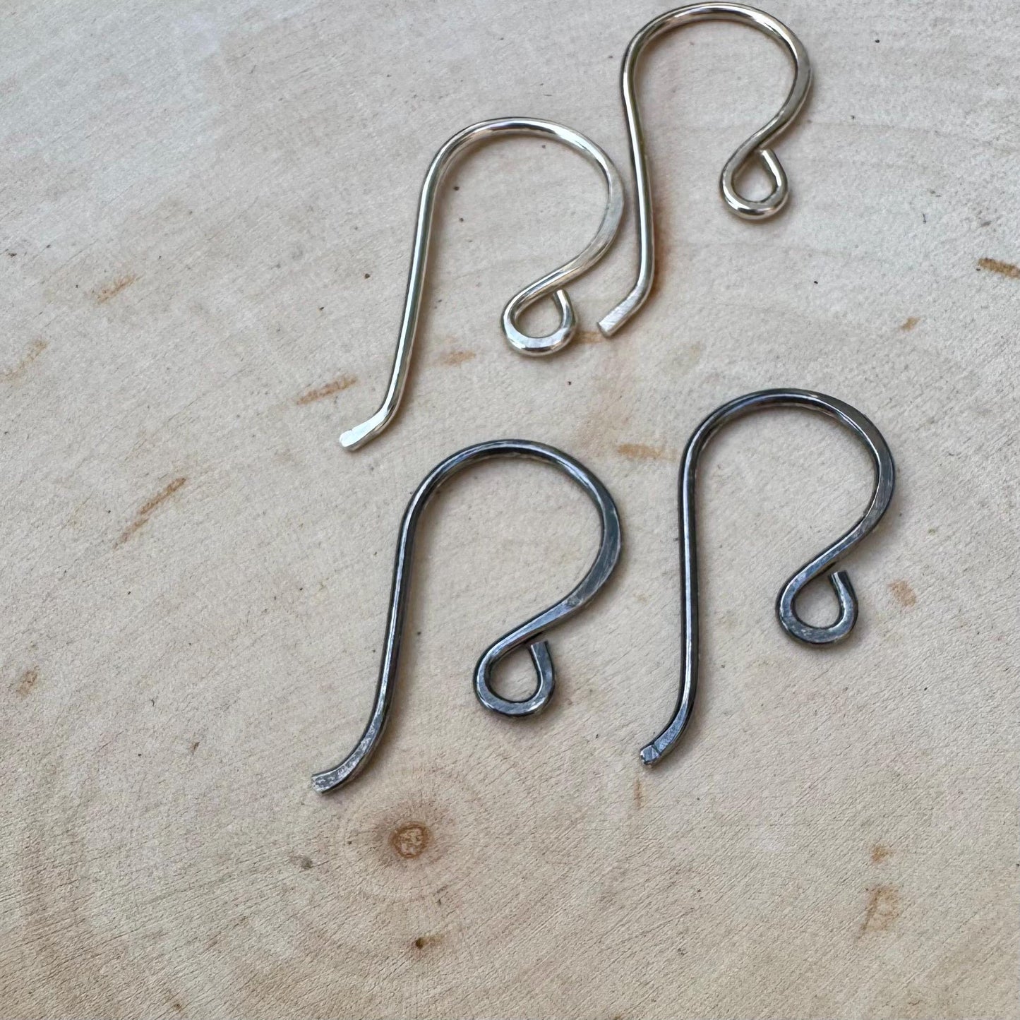 Sophie1 18 Gauge French Hook Sterling Silver Ear Wires, Shiny or Oxidized Finish - Jewelry Supply, 1 inch Drop