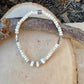 Stretch White Turquoise Bracelet - Sterling Silver Gemstone Jewelry