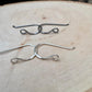 Sadie1 20 Gauge Side Hook Sterling Silver Ear Wires - Shiny or Oxidized Finish - Handmade Jewelry Making Supplies, 1 inch Drop