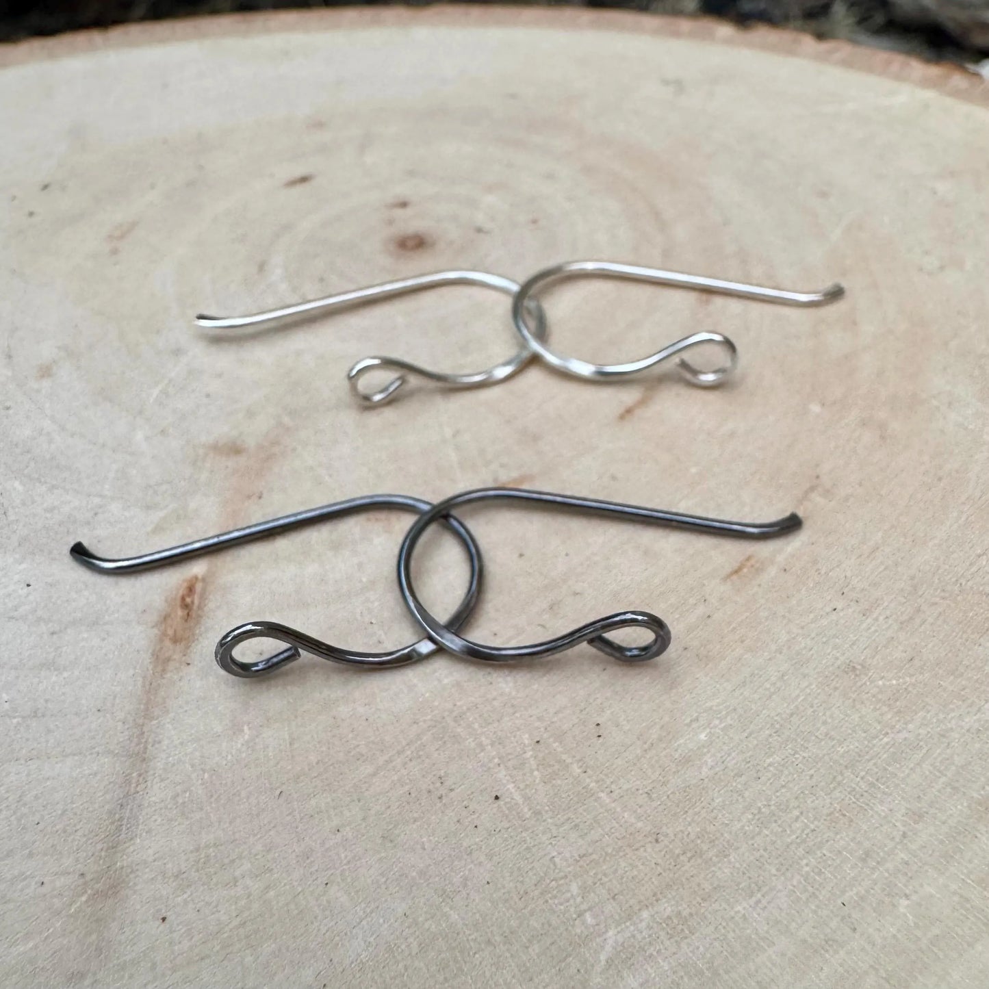 20 Gauge Handmade Sterling Silver Ear Wires – Side Hook, 1-Inch Drop