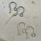 Handmade Sterling Silver French Hook Ear Wires – 20 Gauge, Shiny or Oxidized