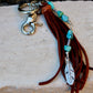 Tribal Feather Purse Tassel - Handcrafted Southwestern Leather Accessory