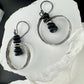 Navajo Pearl Black Onyx Earrings in Sterling Silver | Handcrafted Onyx Jewelry
