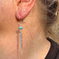 Turquoise Spike Sterling Silver Drop Earrings: Kingman Turquoise