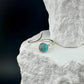 Sterling Silver Open Serrated Bezel Kingman Turquoise Gemstone Ring, Handmade Adjustable Accent Ring, Turquoise Jewelry