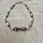 Navajo Pearl Wire Wrapped Bracelet, Sterling Silver Beaded Bracelet, Southwestern Jewelry, Handmade Bracelet