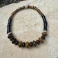 Tiger's Eye and Onyx Stretch Bracelet - Natural Gemstone Jewelry