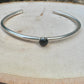 Sterling Silver Black Onyx Cuff Bracelet, Silver Jewelry, Adjustable Bracelet