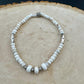 Stretch White Turquoise Bracelet - Sterling Silver Gemstone Jewelry