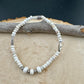 Stretch White Turquoise Bracelet - Sterling Silver Gemstone Jewelry