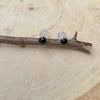 Handcrafted Serrated Bezel Black Onyx Earrings: 4mm/6mm Gemstone