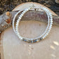 Navajo Pearl Double Wrap Bracelet with Sterling Silver and Pearl Beads