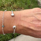 Handmade Sterling Silver Ball End Cuff Bracelet - Adjustable Style