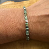 Stretch African Turquoise Sterling Silver Stretch Bracelet, Natural Gemstone Jewelry, Turquoise Jewelry