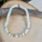 Stretch Mother of Pearl Bracelet - Sterling Silver Gemstone Jewelry